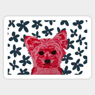 Kate Yorkie by Flower Wallpaper Sticker